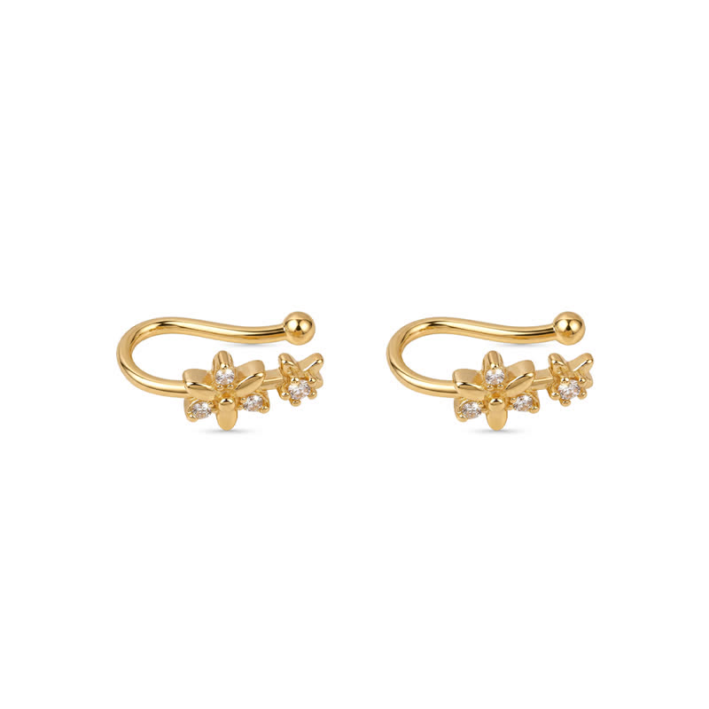 Flower Non-Piercing Nose Ring - Gold - Buy 1 Get 1Free - image 6