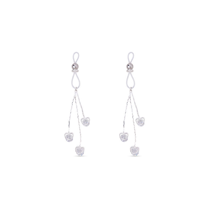Premium Heart Adjustable Non-Piercing Nipple Rings - Silver - 2 pack (one pair) - image 7
