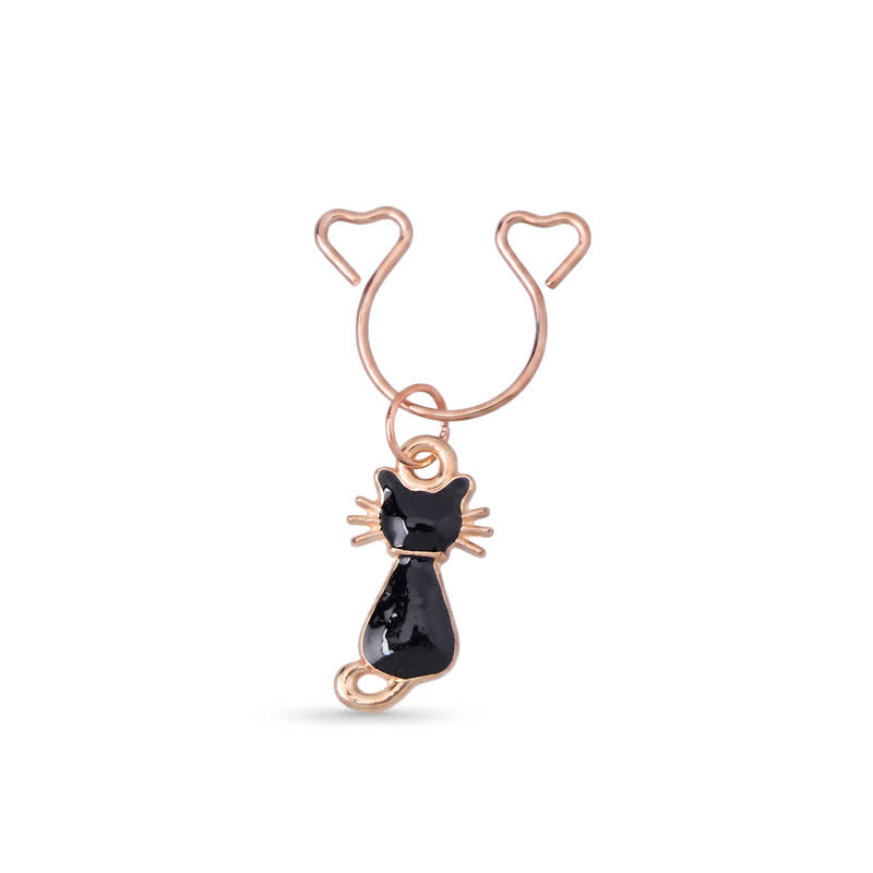 Black Cat Adjustable Non-Piercing Nipple Rings - image 1