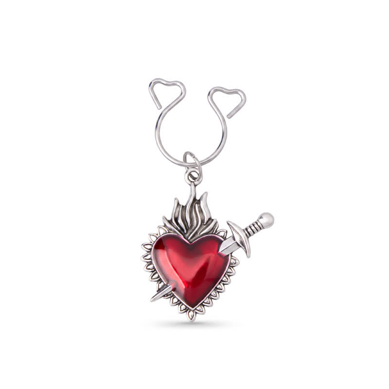 Heart Charm Adjustable Non-Piercing Nipple Rings - image 1