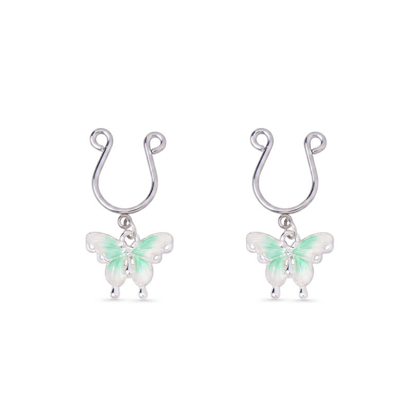 Butterfly Adjustable Fake Nipple Rings - Green - 2 pack (one pair) - image 10