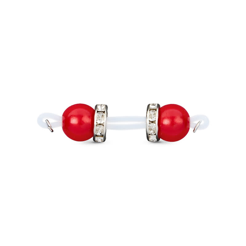 Beaded Rhinestone Silicone Adjustable Non-Piercing Nipple Rings - image 1