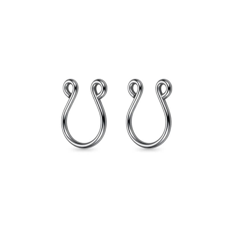 Minimal U Shape Adjustable Non-Piercing Nipple Rings - Silver - 12MM - 2 (a pair) - image 10