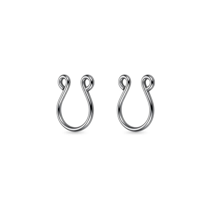 Minimal U Shape Adjustable Non-Piercing Nipple Rings - Silver - 10MM - 2 (a pair) - image 9