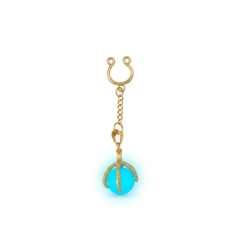 Dragon Claw Glow Orb Adjustable Non-Piercing Nipple Rings - image 1