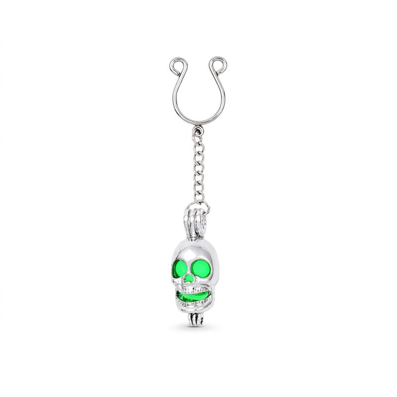 Skull Glow Adjustable Non-Piercing Nipple Rings - image 1