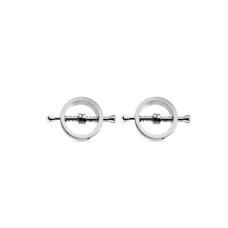 Metal Spring Adjustable Non-Piercing Nipple Rings - Silver - Metal Nipple Clamps - image 2