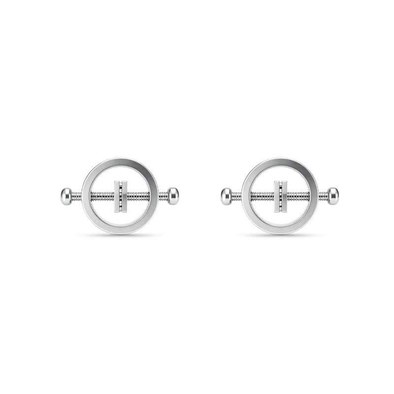 Metal Spring Adjustable Non-Piercing Nipple Rings - Silver - Nail Plate Nipple Clamps - image 3