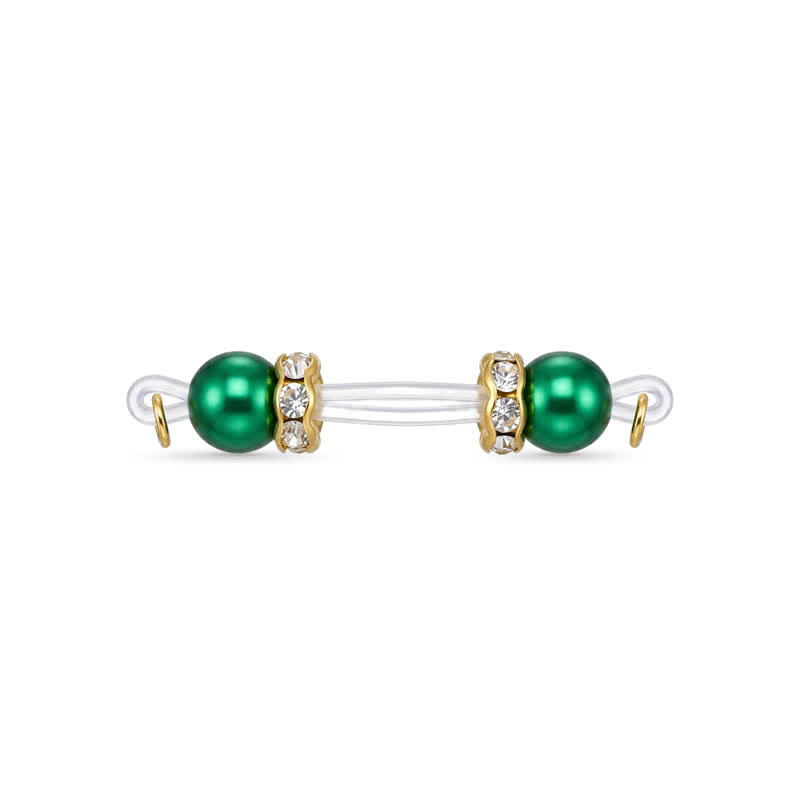 Beaded Rhinestone Silicone Adjustable Non-Piercing Nipple Rings - image 1