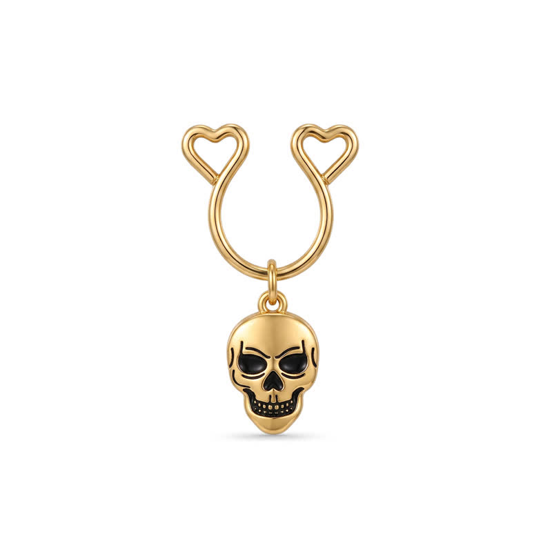 Skull Adjustable Fake Nipple Rings - image 1