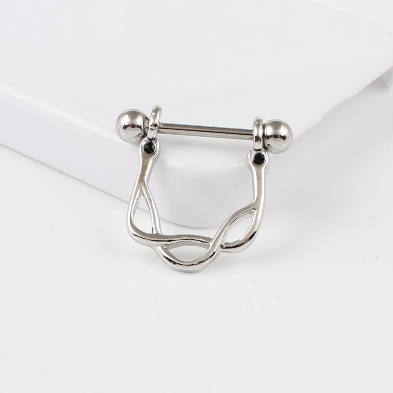 14G Steel Serpent Barbell Nipple Rings - image 2