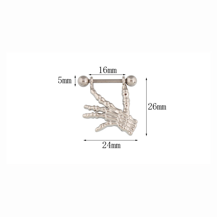 14G Gem Gothic Claw Barbell Nipple Rings - image 2