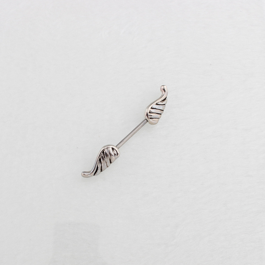 14G Angel Wing Barbell Nipple Rings - image 2