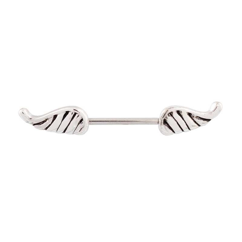 14G Angel Wing Barbell Nipple Rings - image 1