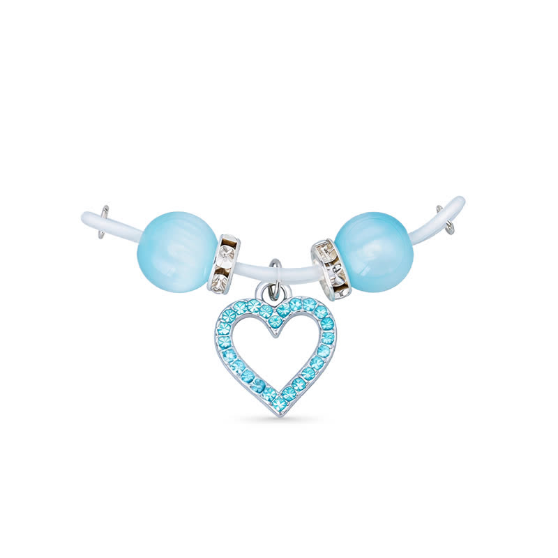 Rhinestone Heart-shaped Charm Adjustable Non-Piercing Nipple Rings - image 1