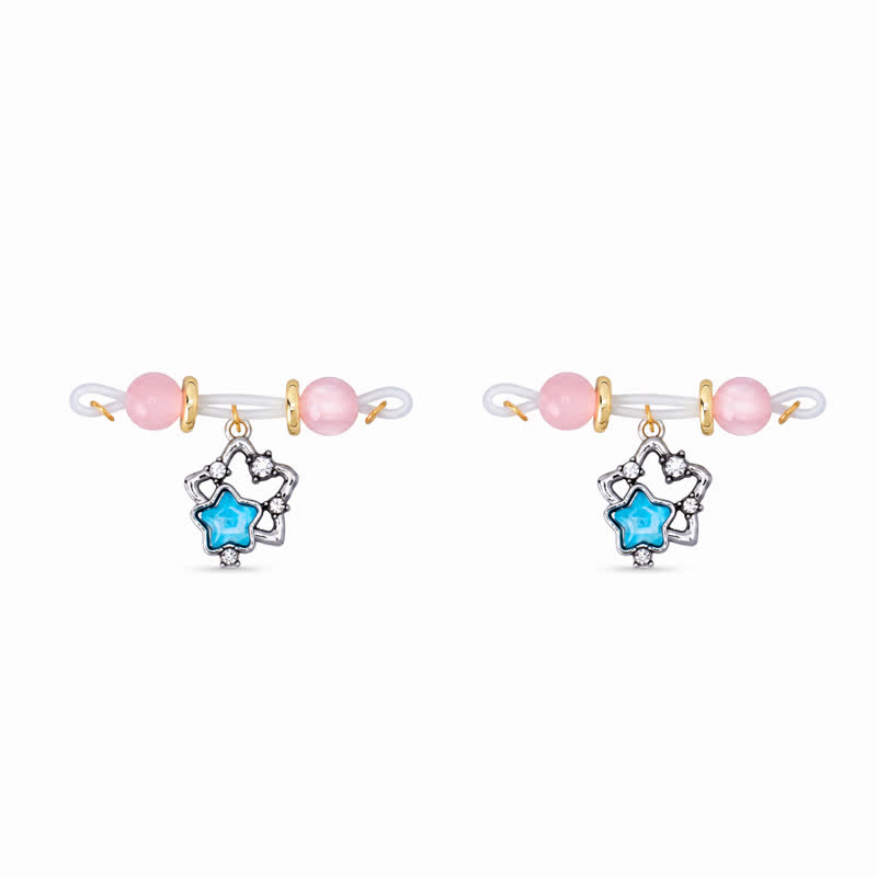 Stars Adjustable Non-Piercing Nipple Rings - Blue & Pink - 2 pack (one pair) - image 7