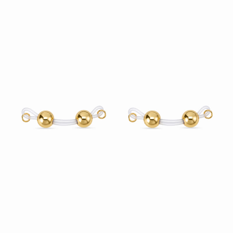 Gold Ball Silicone Adjustable Non-Piercing Nipple Rings - Gold - 2 (a pair) - image 6