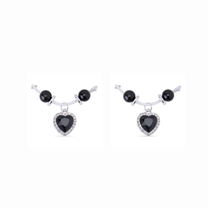 Black Heart Adjustable Non-Piercing Nipple Rings - Black - 2 (a pair) - image 7