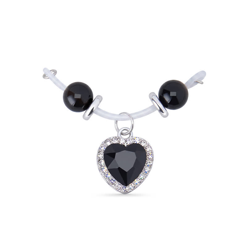 Black Heart Adjustable Non-Piercing Nipple Rings - image 1