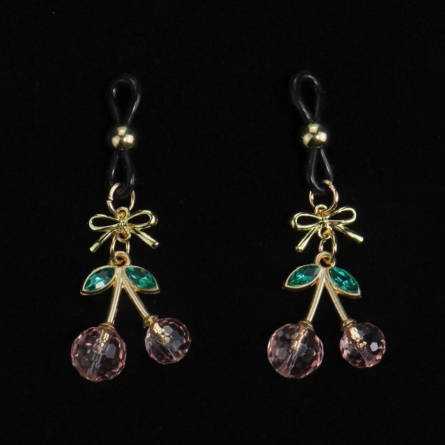 Sweet Pink Cherry Non-Piercing Nipple Rings - image 4