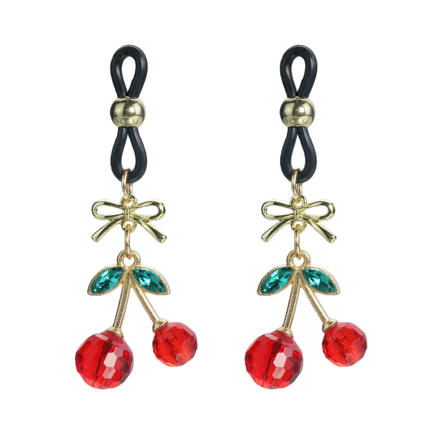Sweet Red Cherry Non-Piercing Nipple Rings - Red - image 1