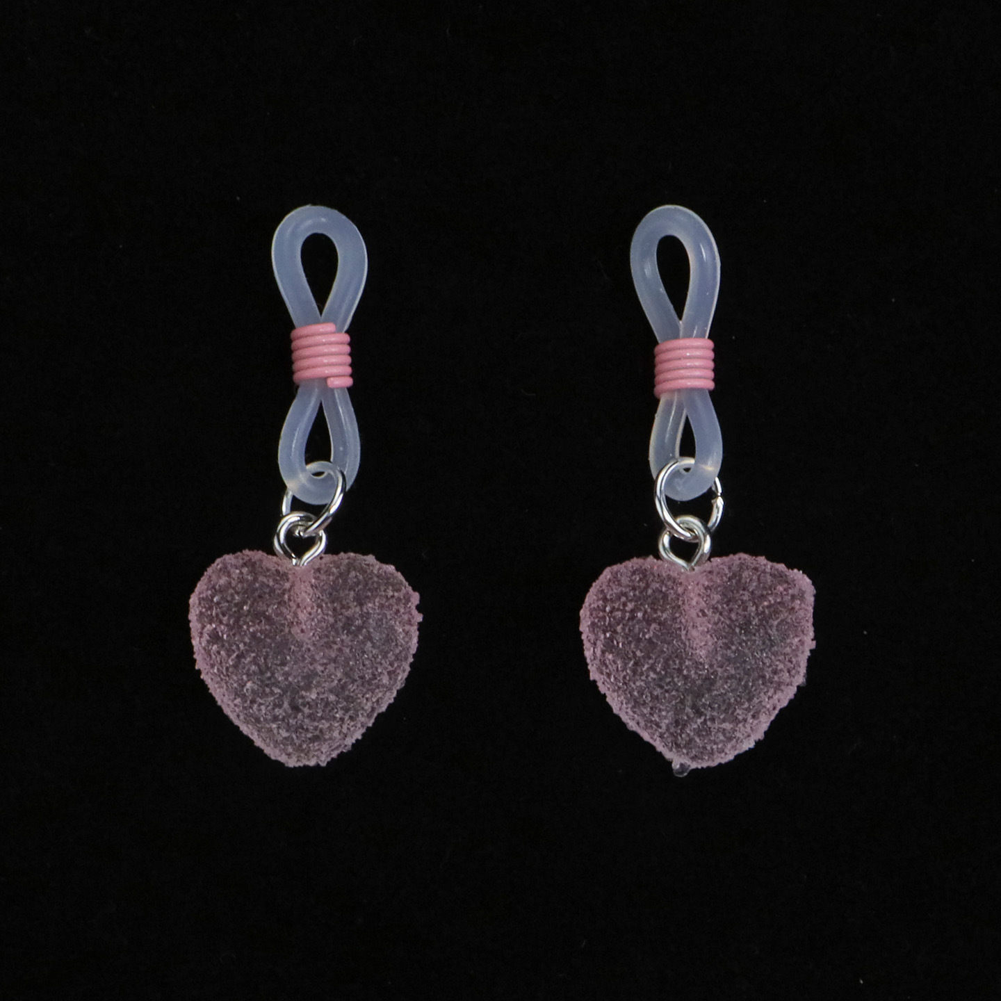 Yellow Gradient Heart Non-Piercing Nipple Rings - image 7