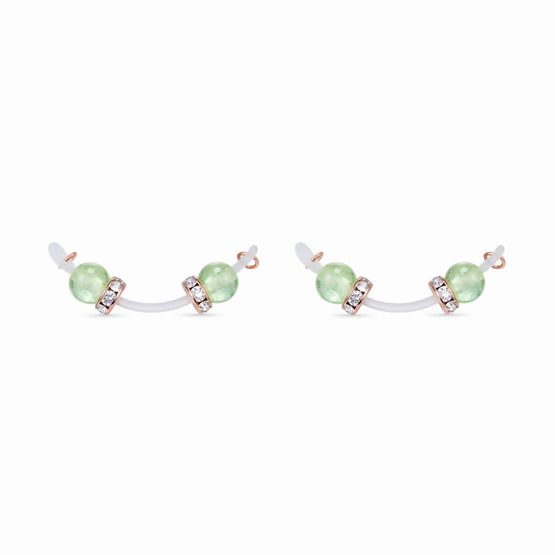Green Mermaid Beaded Non-Piercing Nipple Rings - Green - image 2