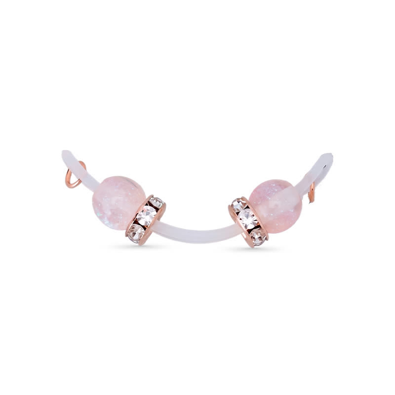 Pink Mermaid Beaded Non-Piercing Nipple Rings - image 1