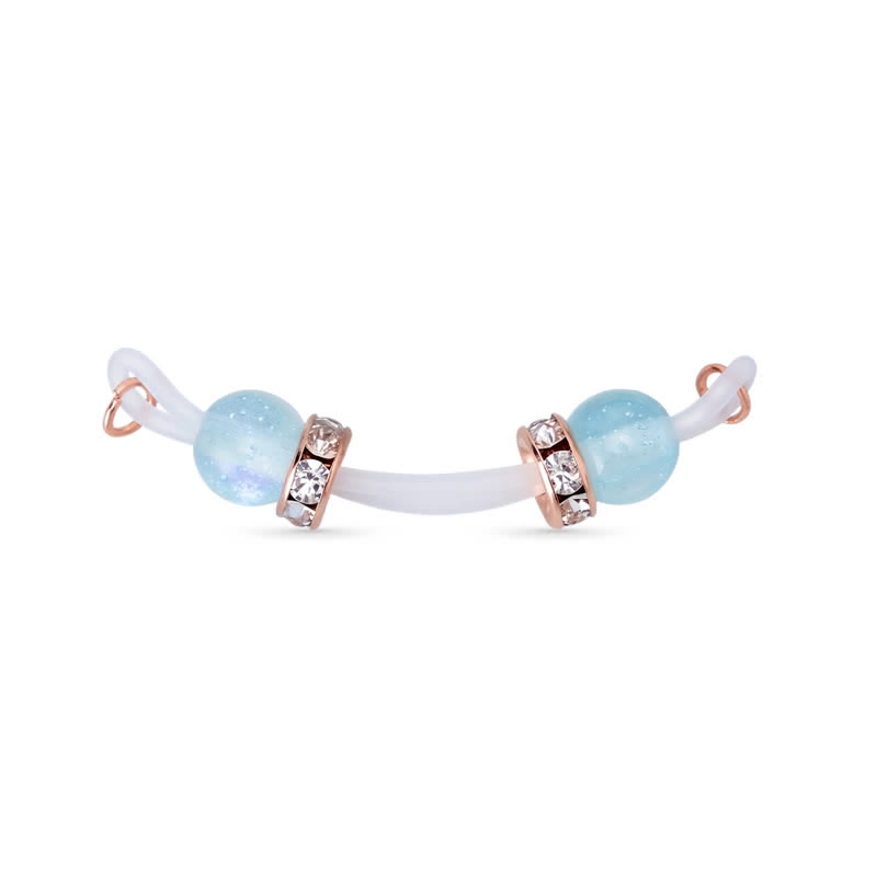 Blue Mermaid Beaded Non-Piercing Nipple Rings - image 1