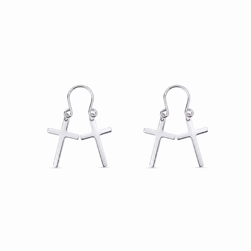 Cross U-Bend Non-Piercing Nipple Rings - Silver - image 2