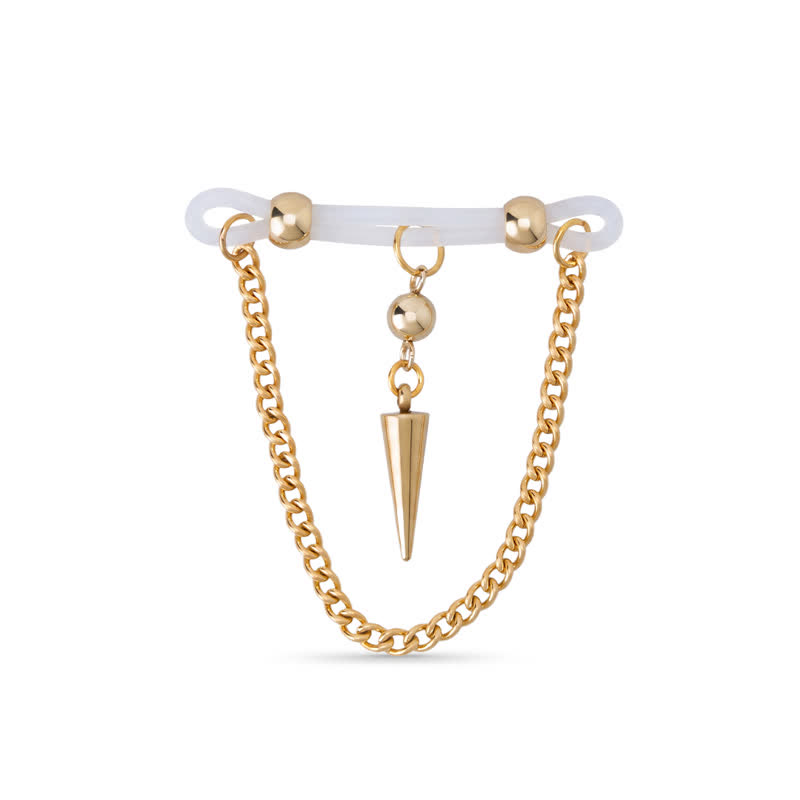 Spike Chain Drape Non-Piercing Nipple Rings - image 2