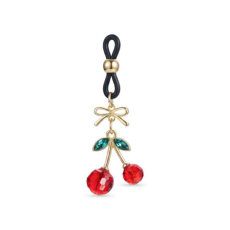 Sweet Red Cherry Non-Piercing Nipple Rings - image 1
