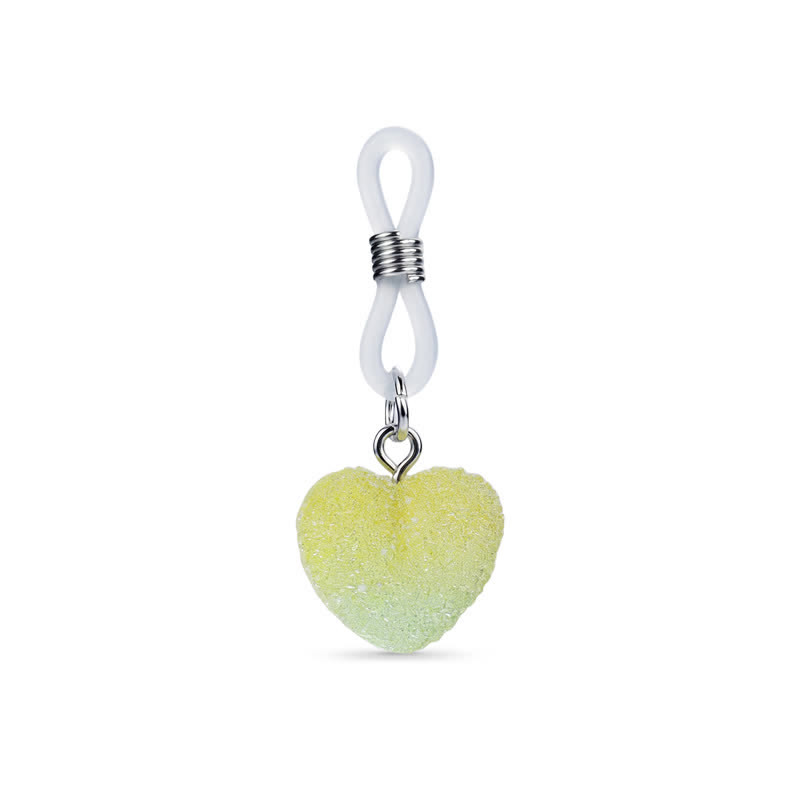 Yellow Gradient Heart Non-Piercing Nipple Rings - image 1