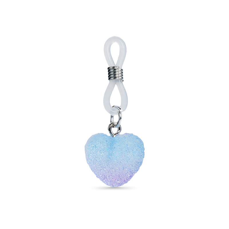 Blue Gradient Heart Non-Piercing Nipple Rings - image 1