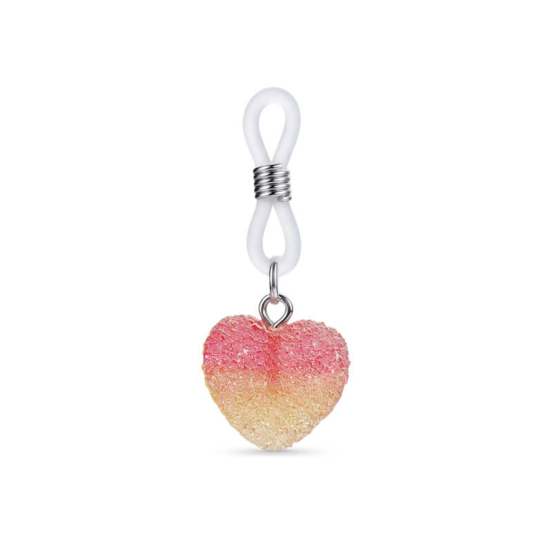 Red Gradient Heart Non-Piercing Nipple Rings - image 1