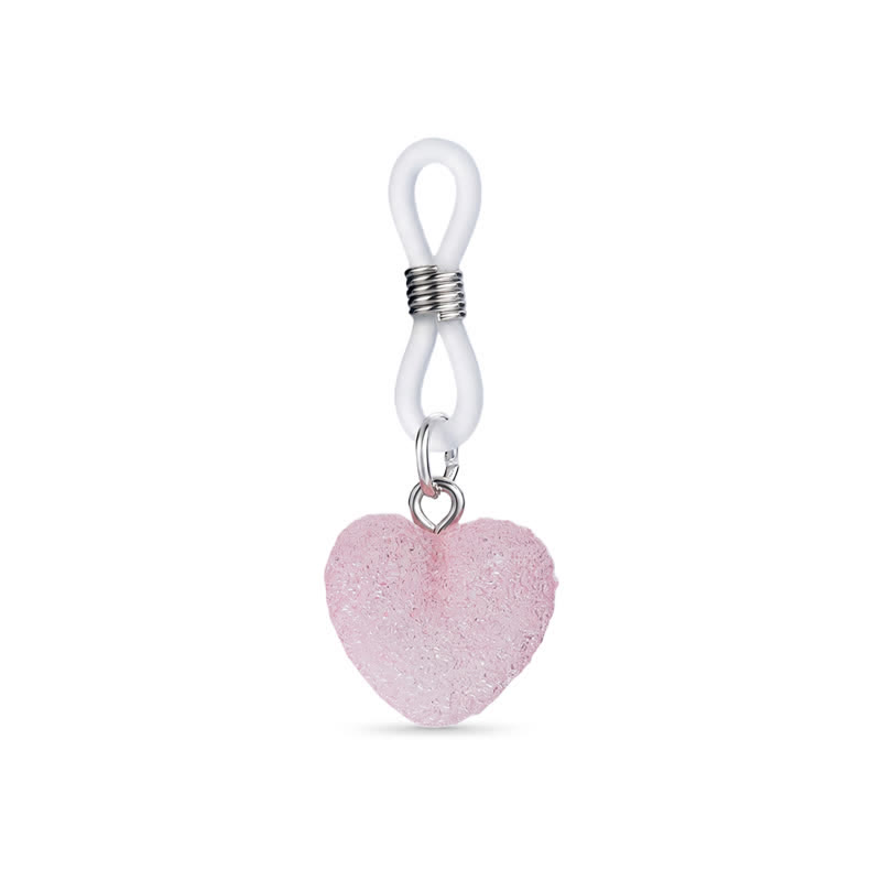 Pink Gradient Heart Non-Piercing Nipple Rings - image 1