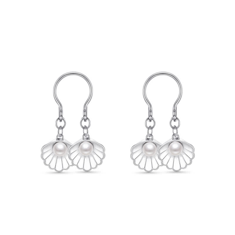 Shell U-Bend Non-Piercing Nipple Rings - Silver - image 2