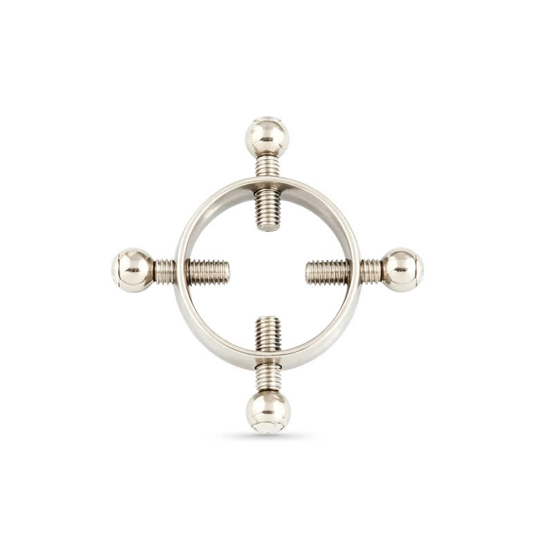 White Gem Adjustable Non-Piercing Nipple Rings - image 1