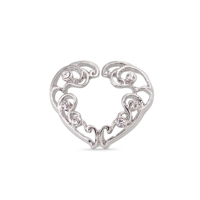 Gem Heart Adjustable Non-Piercing Nipple Rings - image 2