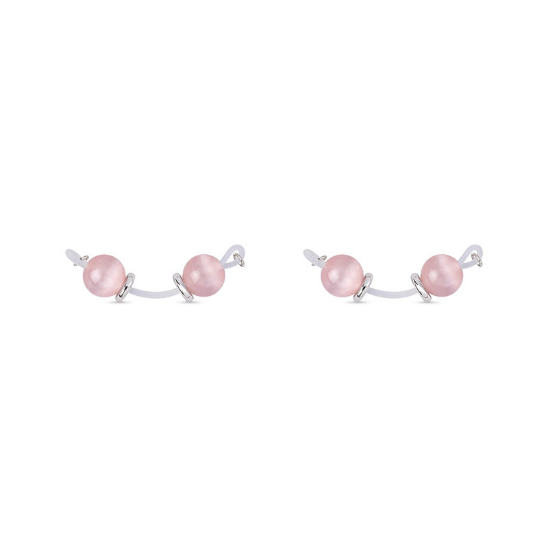 White Beaded Adjustable Non-Piercing Nipple Rings - Pink - 2 (a pair) - image 8