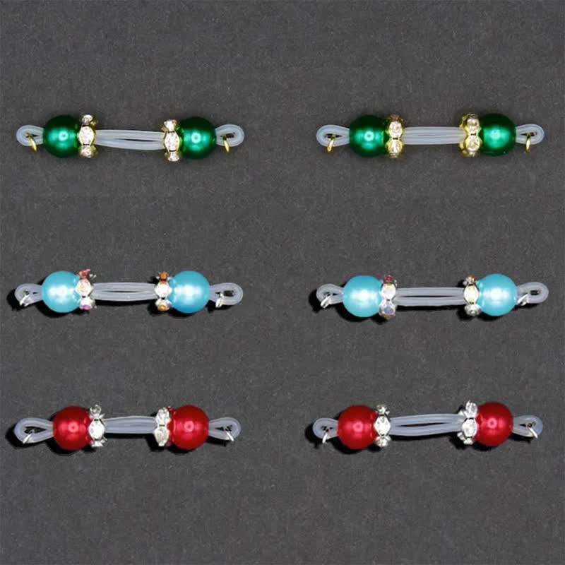Beaded Rhinestone Silicone Adjustable Non-Piercing Nipple Rings - Three Colors - 2 (a pair) - image 6