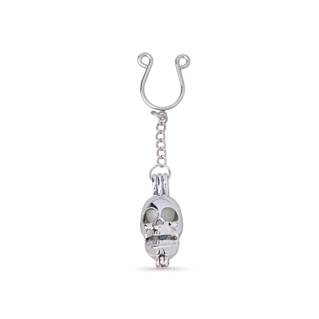 Skull Glow Adjustable Non-Piercing Nipple Rings - image 5