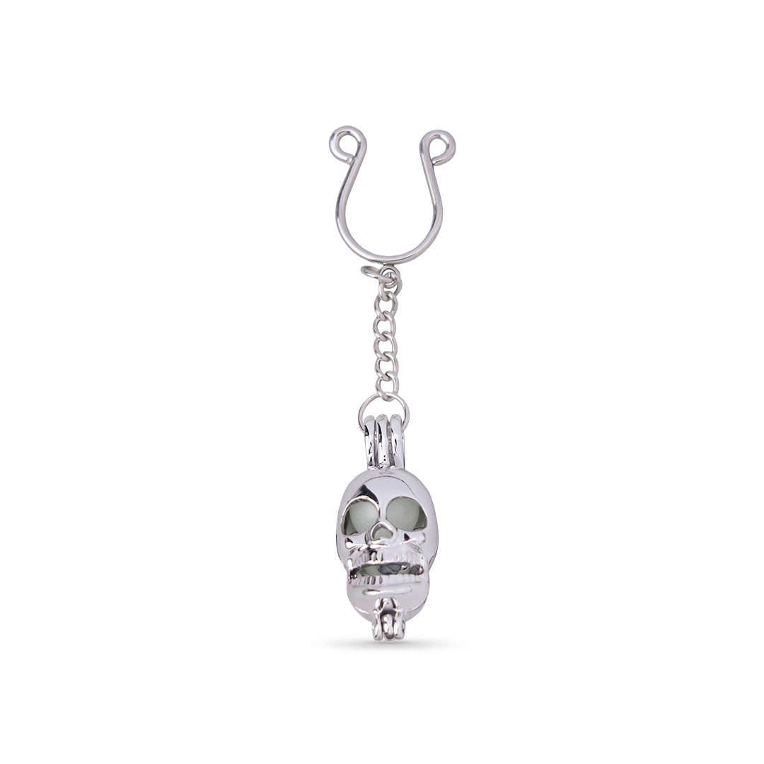 Skull Glow Adjustable Non-Piercing Nipple Rings - image 1