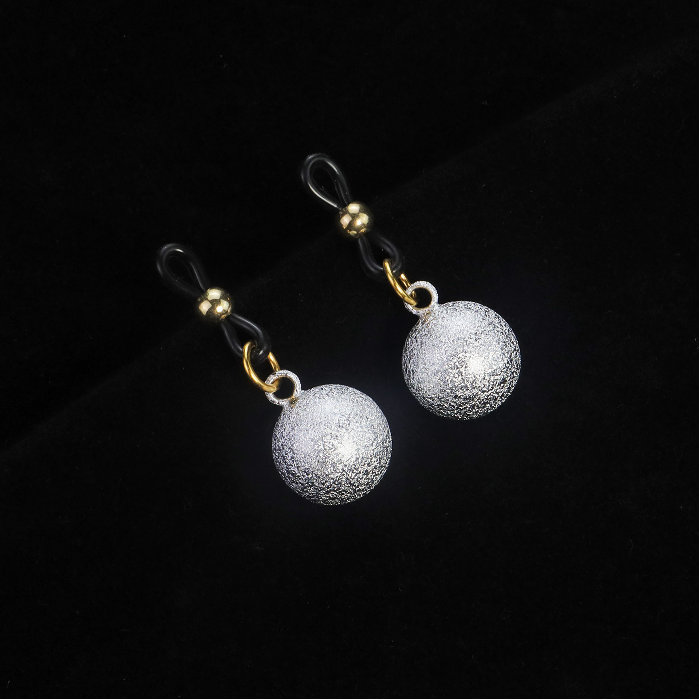 Bell Cherry Blossom Elastic Non-Piercing Nipple Rings - BlackSilver - image 8