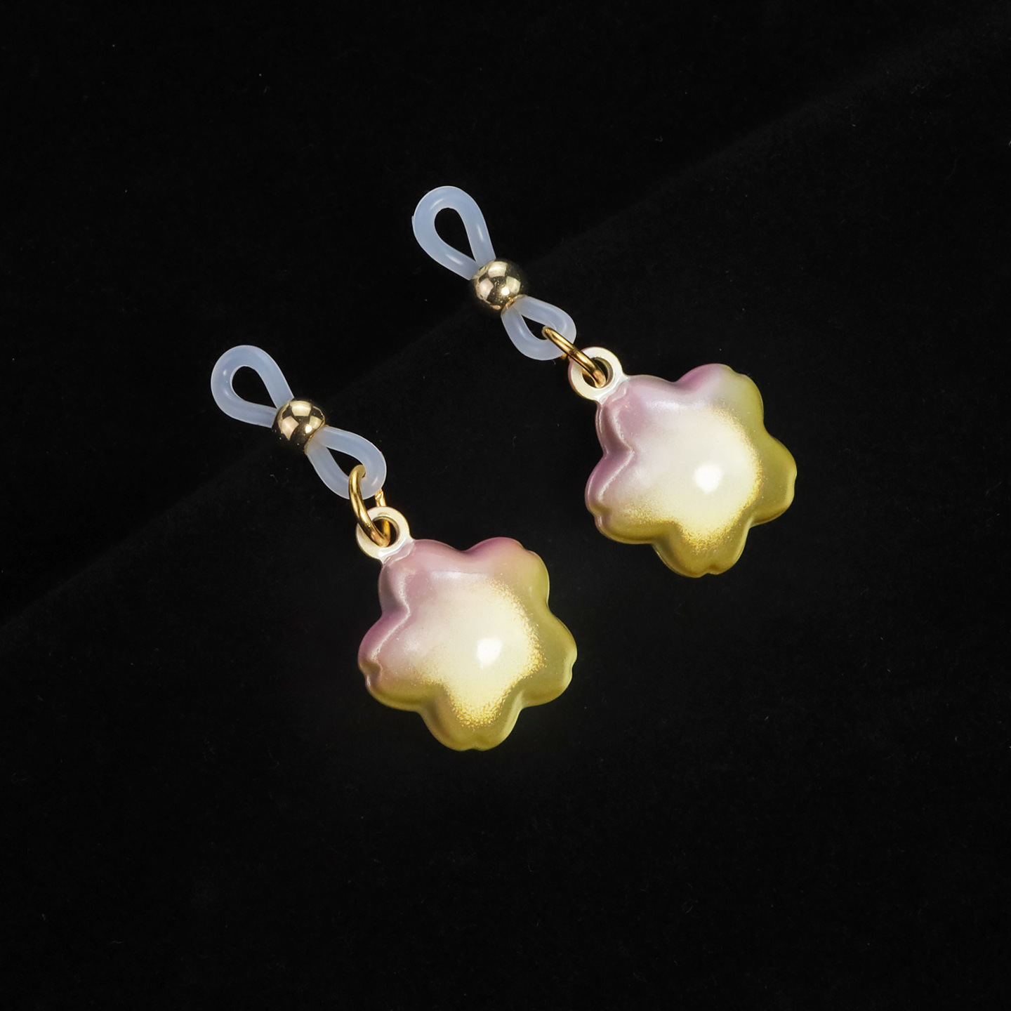Bell Cherry Blossom Elastic Non-Piercing Nipple Rings - ClearYellow - image 10