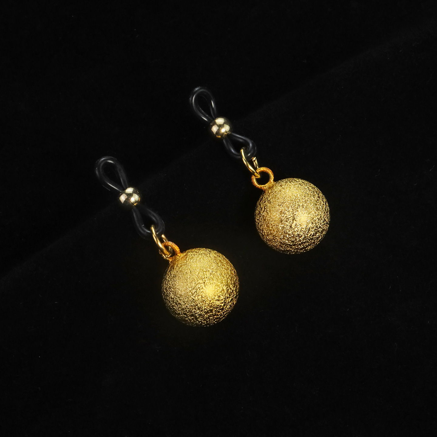 Bell Cherry Blossom Elastic Non-Piercing Nipple Rings - BlackGold - image 11