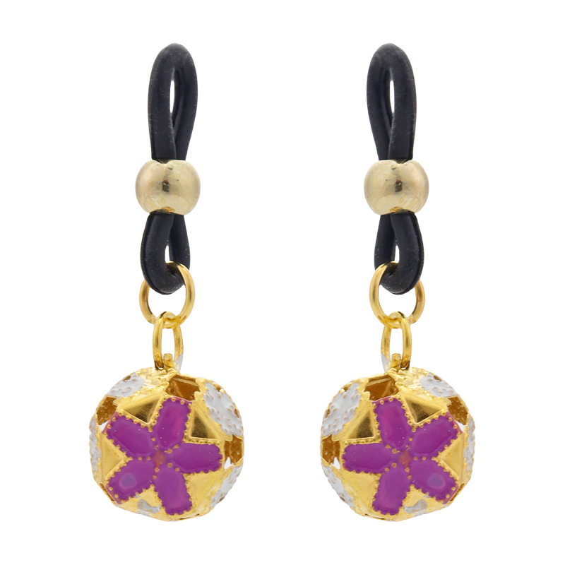 Gold Mouse Bell Non-Piercing Nipple Rings - VioletFlower - image 5