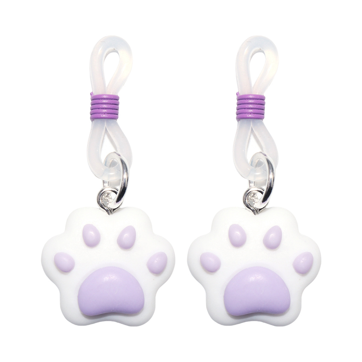 Cat Paw Silicone Loop Non-Piercing Nipple Rings - VioletPaw - image 2