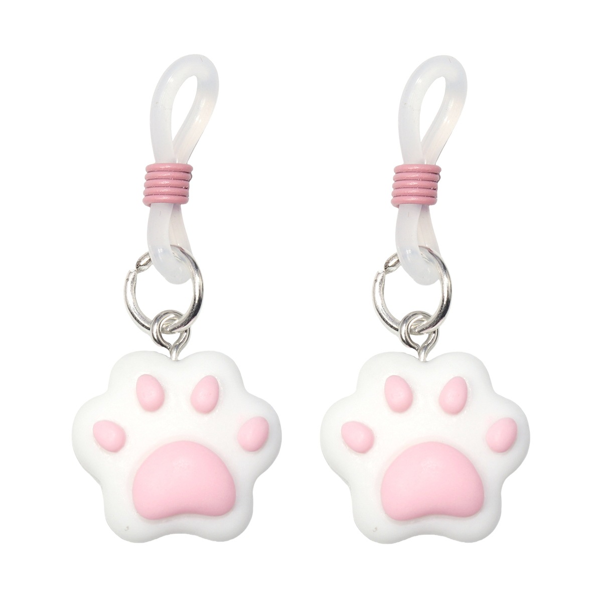 Cat Paw Silicone Loop Non-Piercing Nipple Rings - PinkPaw - image 4