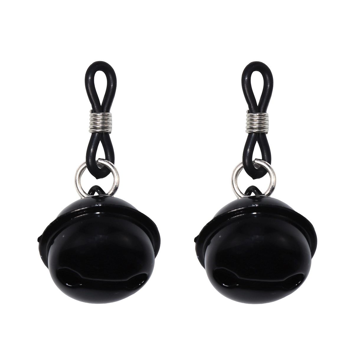Bell Silicone Loop Non-Piercing Nipple Rings - BlackBell - image 4